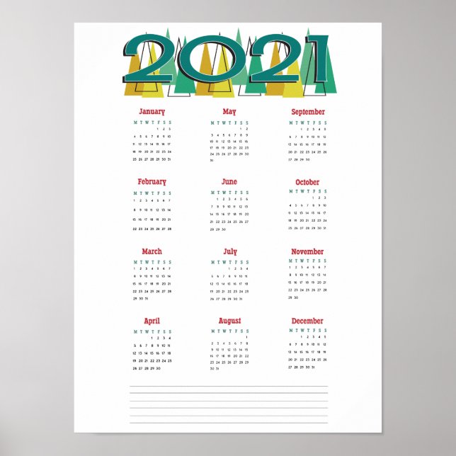 2021 calendar poster (Front)