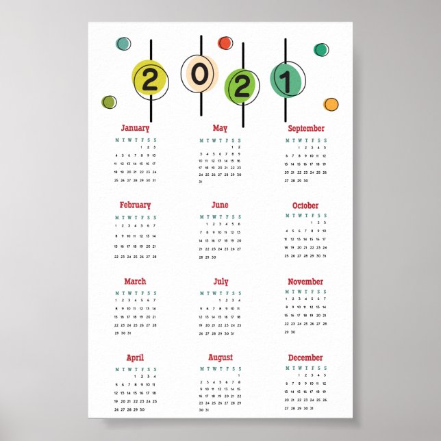 2021 calendar poster (Front)