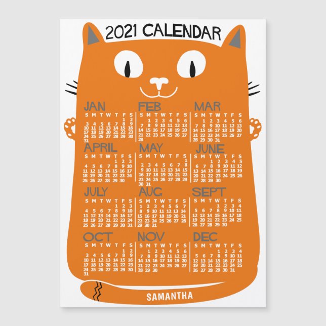 2021 Calendar (See Description for New Version) (Front)