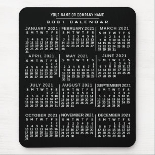 2021 Calendar (See Description for New Version)  Mouse Pad
