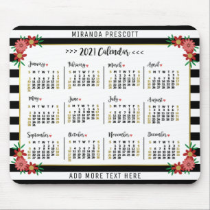 2021 Calendar (See Description for New Version) Mouse Pad