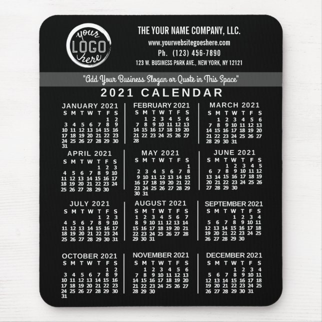 2021 Calendar (See Description for New Version)  Mouse Pad (Front)