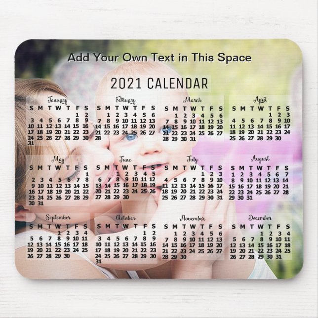 2021 Calendar (See Description for New Version)  Mouse Pad (Front)