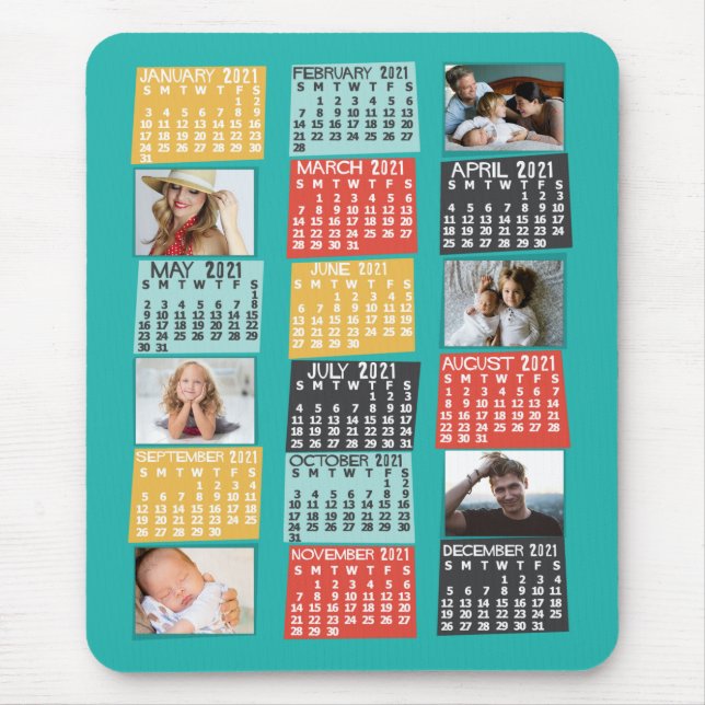2021 Calendar (See Description for New Version) Mouse Pad (Front)
