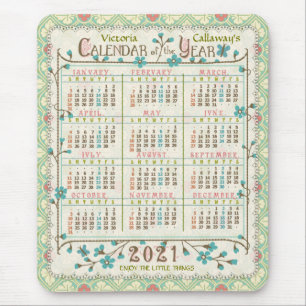 2021 Calendar (See Description for New Version)  Mouse Pad