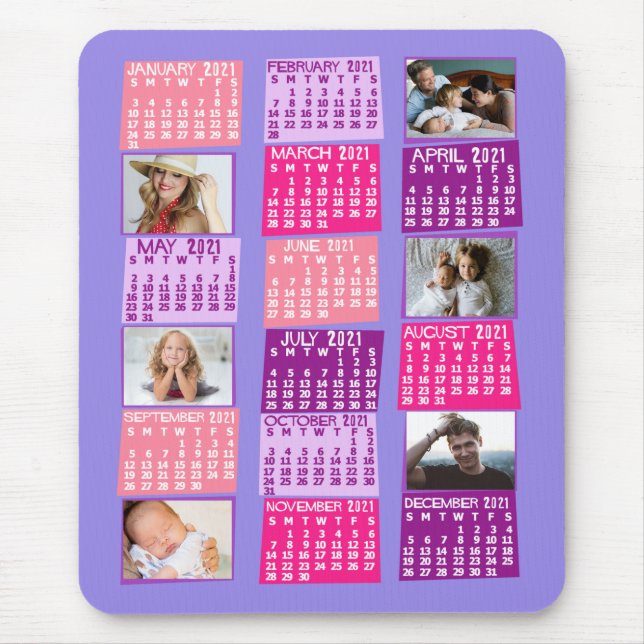2021 Calendar (See Description for New Version) Mouse Pad (Front)