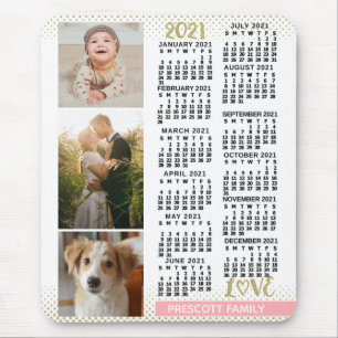 2021 Calendar (See Description for New Version) Mouse Pad