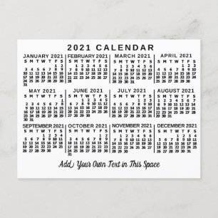 2021 Calendar (See Description for New Version)  Postcard