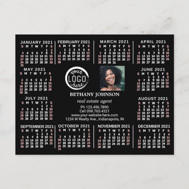 2021 Calendar (See Description for New Version)  Postcard (Front)