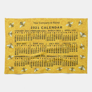 2021 Calendar (See Description for New Version)  Tea Towel