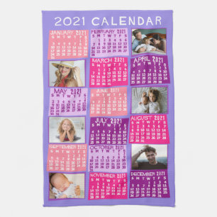 2021 Calendar (See Description for New Version)  Tea Towel