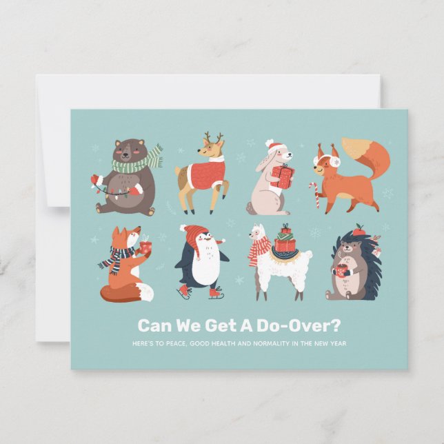 2021 Can We Get A Do-Over Funny Animals Christmas (Front)