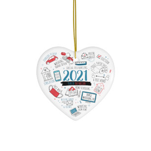 2021 Christmas Vaccine Year Covid Commemorative  Ornament