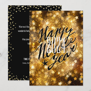 2021 Festive Gold   Happy New Year Holiday Card