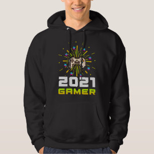 2021 Gamer Play Computer Video Games 2021 Firework Hoodie