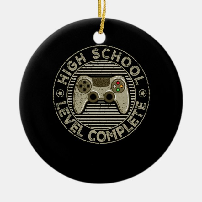 2021 High School Graduation Gamer Graduation Gifts Ceramic Ornament (Front)
