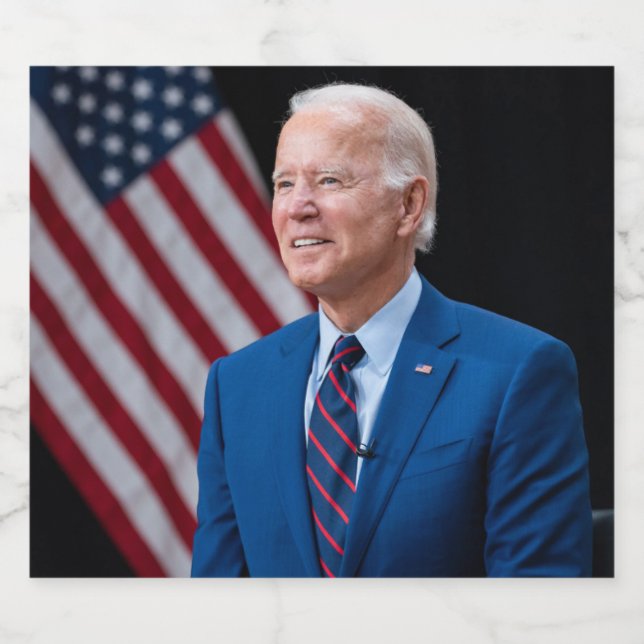 2021 Joe Biden US President Portrait Beer Bottle Label (Single Label)