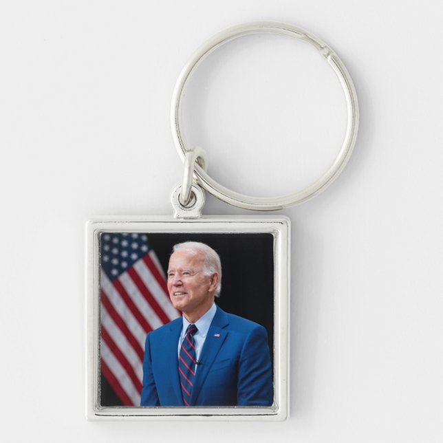 2021 Joe Biden US President Portrait Key Ring (Front)