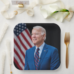 2021 Joe Biden US President Portrait Paper Plate