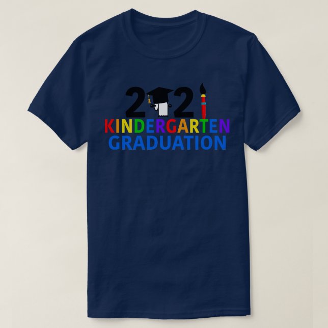 2021 Kindergarten Graduation Cute Kids T-Shirt (Design Front)