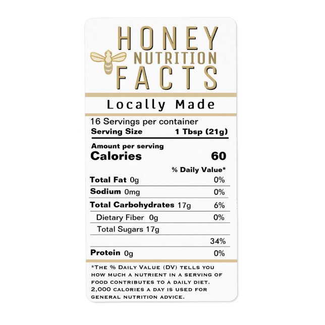 2021 Latest Honey Nutrition White Gold with Bee    (Front)