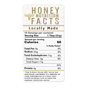 2021 Latest Honey Nutrition with Honeycomb and Bee