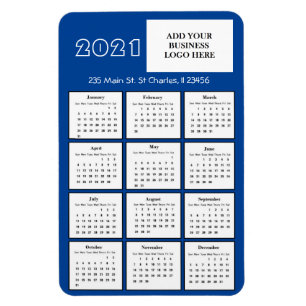 2021 Mini Calendar Refrigerator Business Logo Magnet