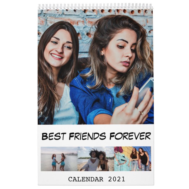 2021 Modern Custom Photo Best Friends Calendar (Cover)