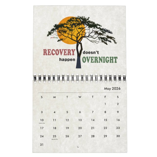 2021 One Day at a Time Inspiration Recovery Quotes Calendar (May 2026)