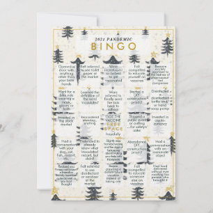 2021 Pandemic BINGO Funny Modern Christmas Card