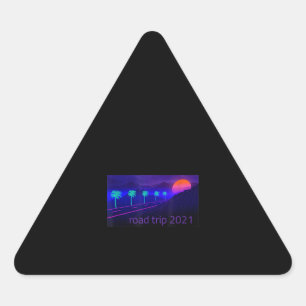 2021 Road Trip Travel Souvenir Camper Hiking Triangle Sticker