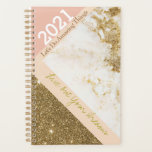 2021 Rose Gold Pink Faux Marble Trendy Planner<br><div class="desc">2021 Rose Gold Pink Faux Marble Trendy Planner. Customise it if you wish to change some words or colours or fonts. Please contact me if you need any help.
@Miri Creations - Created For You Only.</div>