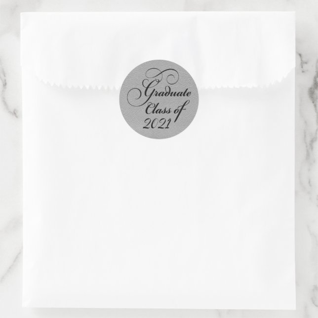 2021 Silver Grey Graduation Party Thank You Seal (Bag)