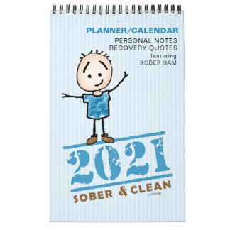 2021 Sober & Clean: Recovery Quotes Gift Planner Calendar