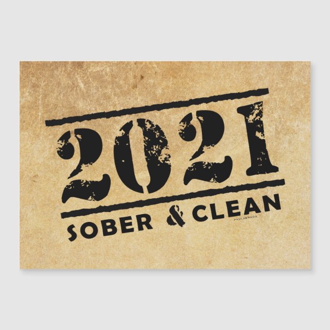 2021 Sober & Clean Recovery Sobriety Encouragement (Front)