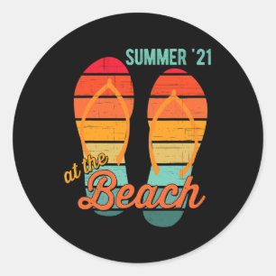 2021 Summer Family Beach Ocean Vacation Matching F Classic Round Sticker