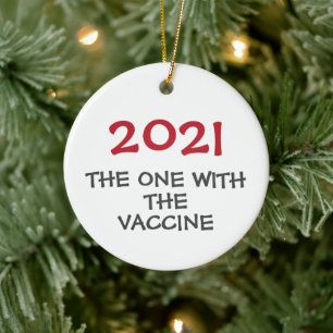 2021 the one with the vaccine Christmas ornament