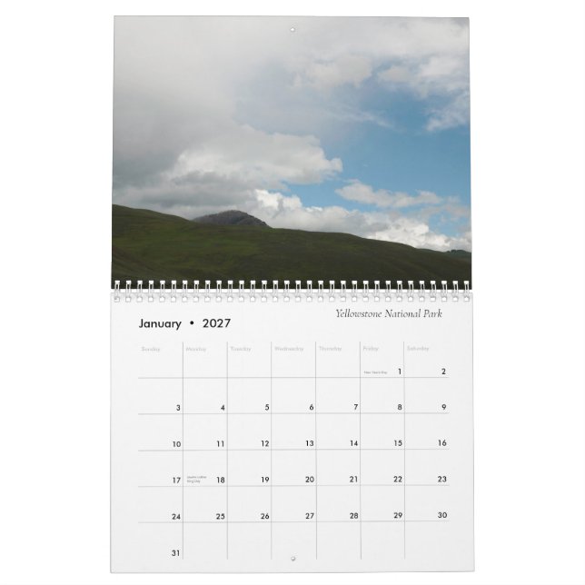 2021 Yellowstone and Beyond Calendar (Jan 2027)