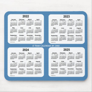2022-2025 Steel Blue 4 Year Calendar by Janz Mouse Pad