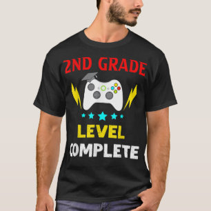 2022 2nd grade graduation gamers second grade elem T-Shirt