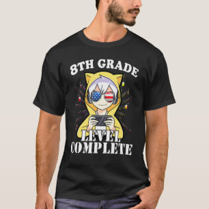 2022 8th Grade Graduation Boy Gamer Sunglasses Ame T-Shirt
