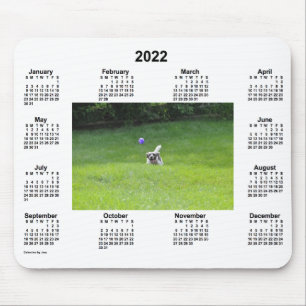 2022 Ball Playing Dog Photo Calendar by Janz Mouse Pad