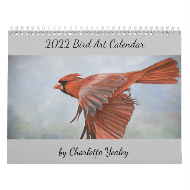 2022 Bird Art Calendar by Charlotte Yealey (Cover)