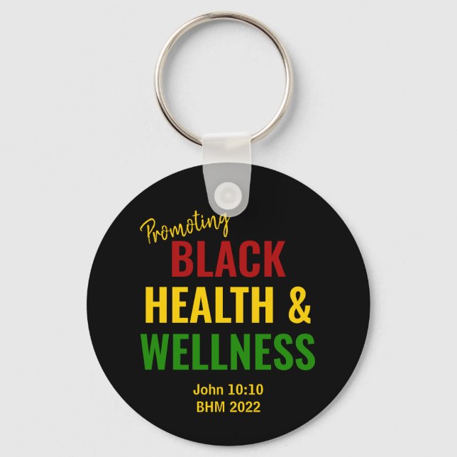 2022 Black History Month Health & Wellness Key Ring (Front)