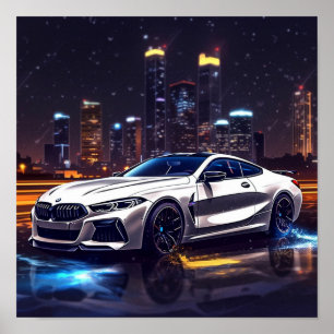 2022 BMW M850 Luxury Sports Car Art Poster