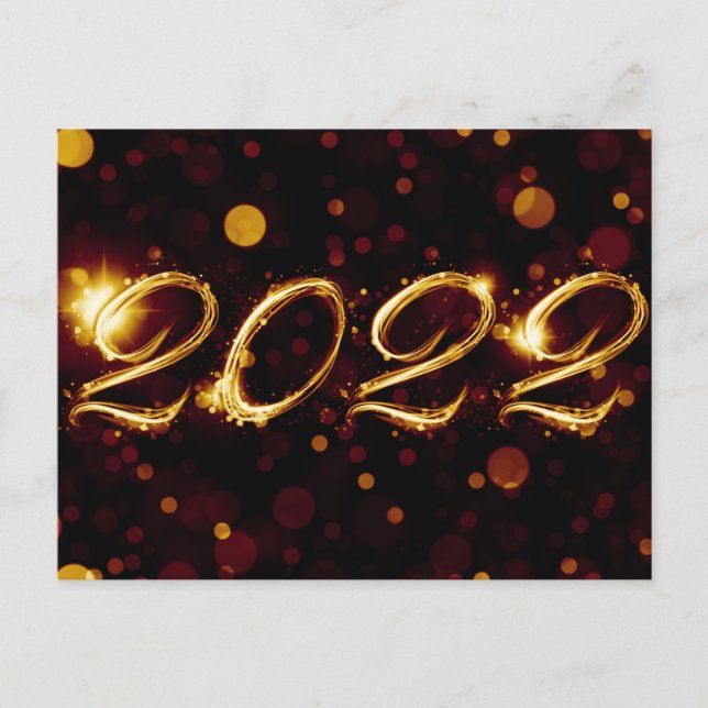 2022 (bokeh lights) postcard (Front)