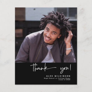 2022 BUDGET Fun Script Modern Photo Thank You Card
