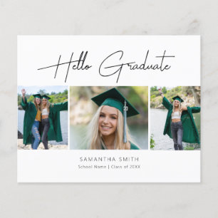 2022 BUDGET Hello Graduate Modern Grad Invitation Flyer