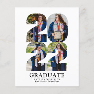 2022 BUDGET Modern Big Script 5 Photo Announcement Flyer