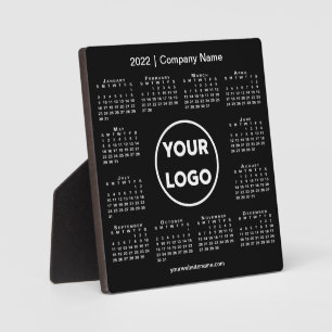 2022 Calendar Company Logo Black Business Plaque